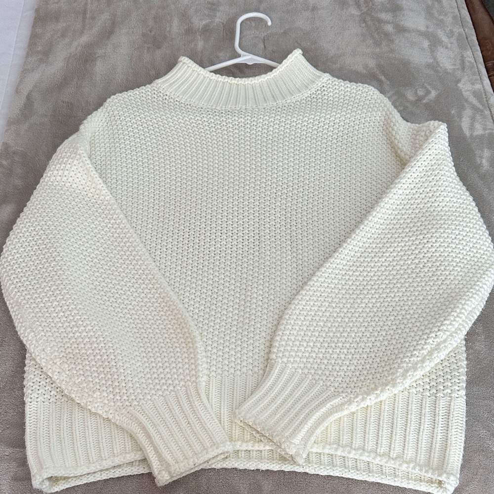 Amazon Cream Turtleneck Sweater
